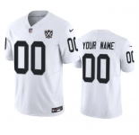 Men's Las Vegas Raiders Active Player Custom White 2024 F.U.S.E 65th Anniversary Patch Vapor Football Stitched Jersey
