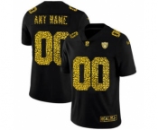 Men's Las Vegas Raiders Custom Black Leopard Print Fashion Vapor Limited Football Jersey