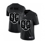 Men's Las Vegas Raiders Custom Team Logo Dual Overlap Limited Football Jersey Black