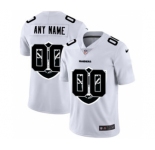 Men's Las Vegas Raiders Custom White Team Logo Dual Overlap Limited Football Jersey