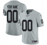 Men's Las Vegas Raiders Customized Silver Stitched Football Limited Inverted Legend Jersey