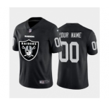 Men's Raiders Custom Black Football Team Big Logo Fashion Vapor Limited Jersey