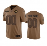 Men's Green Bay Packers Active Player Custom Brown 2023 Salute To Service Limited Stitched Jersey