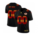 Men's Green Bay Packers Custom Black Red Orange Stripe Vapor Limited Football Jersey