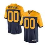 Men's Green Bay Packers Customized Navy Blue Alternate Limited Football Jersey