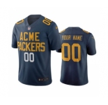 Men's Packers Customized Vapor Limited City Edition Navy Jersey