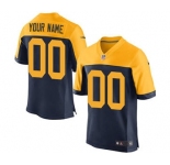 Men's Green Bay Packers Customized Navy Blue Alternate Custom Elite Football Jersey