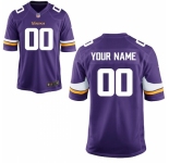 Men's Minnesota Vikings Nike Purple Custom Game Jersey