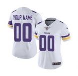 Women's Minnesota Vikings Customized White Road Jersey