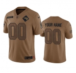 Men's New England Patriots Active Player Custom 2023 Brown Salute To Setvice Limited Football Stitched Jersey
