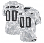 Men's New England Patriots Active Player Custom 2024 F.U.S.E Arctic Camo Salute To Service Limited Stitched Jersey