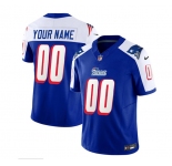 Men's New England Patriots Active Player Custom Blue White 2023 F.U.S.E. Throwback Limited Football Stitched Jersey