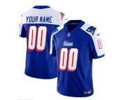 Men's New England Patriots Active Player Custom Blue White 2023 F.U.S.E. Throwback Limited Football Stitched Jersey