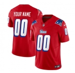 Men's New England Patriots Active Player Custom Red 2023 F.U.S.E. Throwback Limited Football Stitched Jersey