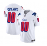Men's New England Patriots Active Player Custom White 2023 F.U.S.E. Throwback Limited Football Stitched Jersey
