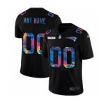 Men's New England Patriots Custom Multi-Color Black 2020 Crucial Catch Vapor Untouchable Limited Football Jersey