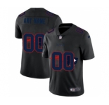 Men's New England Patriots Custom Team Logo Dual Overlap Limited Football Jersey Black