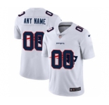 Men's New England Patriots Custom White Team Logo Dual Overlap Limited Football Jersey