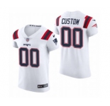 Men's New England Patriots Custom White Team Color Stitched Football 2020 Vapor Untouchable Elite Jersey