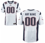 Men's New England Patriots Nike White Historic Logo Custom Elite Jersey