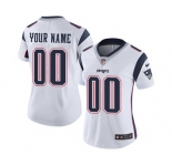 Women's New England Patriots Customized White Road Jersey