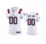 Women's Patriots White Custom 2020 New Football Game Jersey