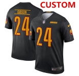 Men's Washington Commanders Custom Black Alternate Stitched Jersey