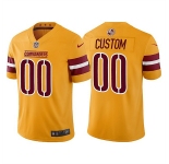 Men's Washington Commanders Customized 2022 Gold Vapor Untouchable Stitched Jersey
