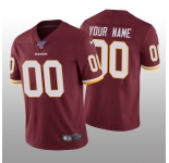 Men's Washington Redskins Custom Burgundy Vapor Limited 100th Season Jersey
