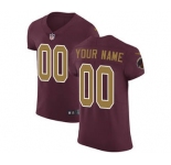 Men's Washington Redskins Customized Burgundy Red Alternate Vapor Untouchable Custom Elite Football Jersey
