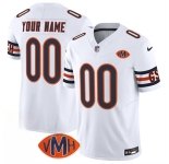 Men's Chicago Bears Active Player Custom White 2025 F.U.S.E. With VMH Patch Vapor Untouchable Limited Football Stitched Jersey