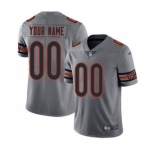 Men's Chicago Bears Customized Silver Stitched Football Limited Inverted Legend Jersey