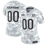 Women's Chicago Bears Active Player Custom 2024 F.U.S.E Arctic Camo Salute To Service Limited Stitched Football Jersey