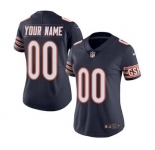 Women's Chicago Bears Navy Blue Home Customized Jersey