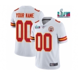 Men's Kansas City Chiefs ACTIVE PLAYER Custom White Super Bowl LVII Patch Vapor Untouchable Limited Stitched Jersey