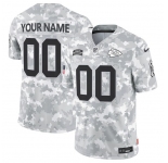 Men's Kansas City Chiefs Active Player Custom 2024 F.U.S.E Arctic Camo Salute To Service Limited Stitched Football Jersey
