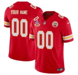 Men's Kansas City Chiefs Active Player Custom Red 2024 F.U.S.E. Super Bowl LVIII Patch With NKH Patch Vapor Untouchable Limited Football Stitched Jersey