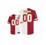 Men's Kansas City Chiefs Customized Red White Stitched Football Jersey