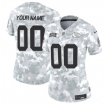 Women's Kansas City Chiefs Active Player Custom 2024 F.U.S.E Arctic Camo Salute To Service Limited Stitched Football Jersey