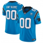 Men's Carolina Panthers Active Player Custom Blue 2024 30th Anniversary Patch F.U.S.E. Vapor Limited Stitched Football Jersey