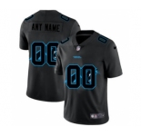 Men's Carolina Panthers Custom Team Logo Dual Overlap Limited Football Jersey Black