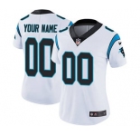 Women's Carolina Panthers White Road Customized Jersey