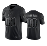 Men's Buffalo Bills Active Player Custom Black Reflective Limited Stitched Football Jersey