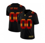 Men's Buffalo Bills Custom Black Red Orange Stripe Vapor Limited Football Jersey