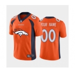 Men's Broncos Custom Orange Football Team Big Logo Fashion Vapor Limited Jersey