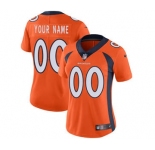Women's Denver Broncos Orange Home Customized Jersey