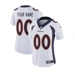 Women's Denver Broncos White Road Customized Jersey