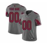 Men's Arizona Cardinals Customized Silver Stitched Football Limited Inverted Legend Jersey