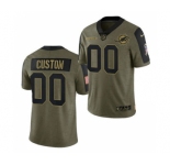 Men's Miami Dolphins ACTIVE PLAYER Custom 2021 Olive Salute To Service Limited Stitched Football Jersey