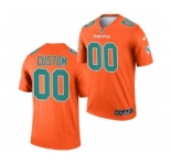 Men's Miami Dolphins ACTIVE PLAYER Custom Orange 2021 Inverted Legend Stitched Jersey